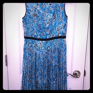 Ann Taylor Pleat and Print Dress